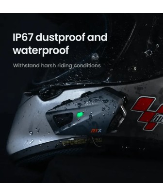 Manos libres para casco de moto LOBOO R1X – Bluetooth 5.3 2