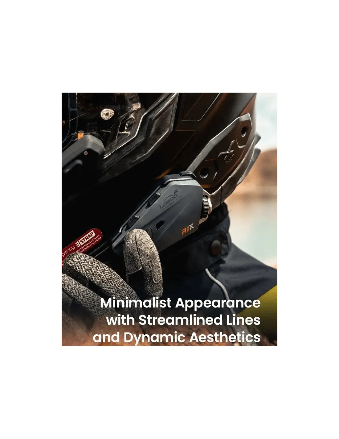 Manos libres para casco de moto LOBOO R1X – Bluetooth 5.3