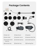 Manos libres para casco de moto LOBOO R1X – Bluetooth 5.3