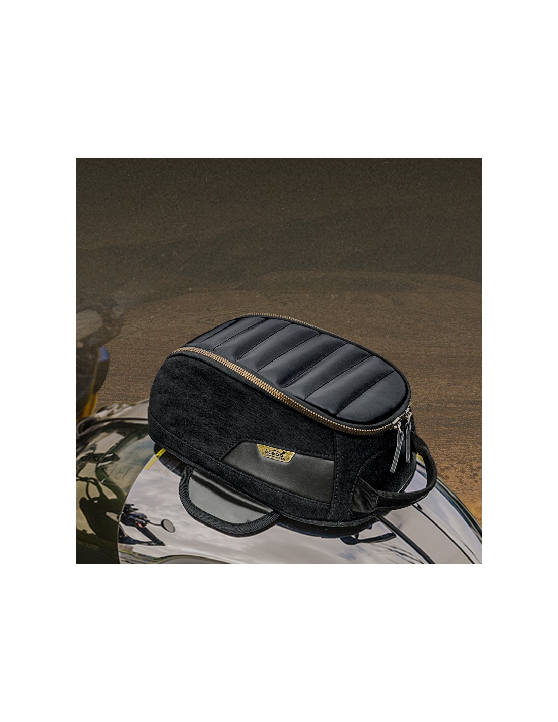 BOLSA DE DEPÓSITO VINTAGE NEGRO  LOBOO