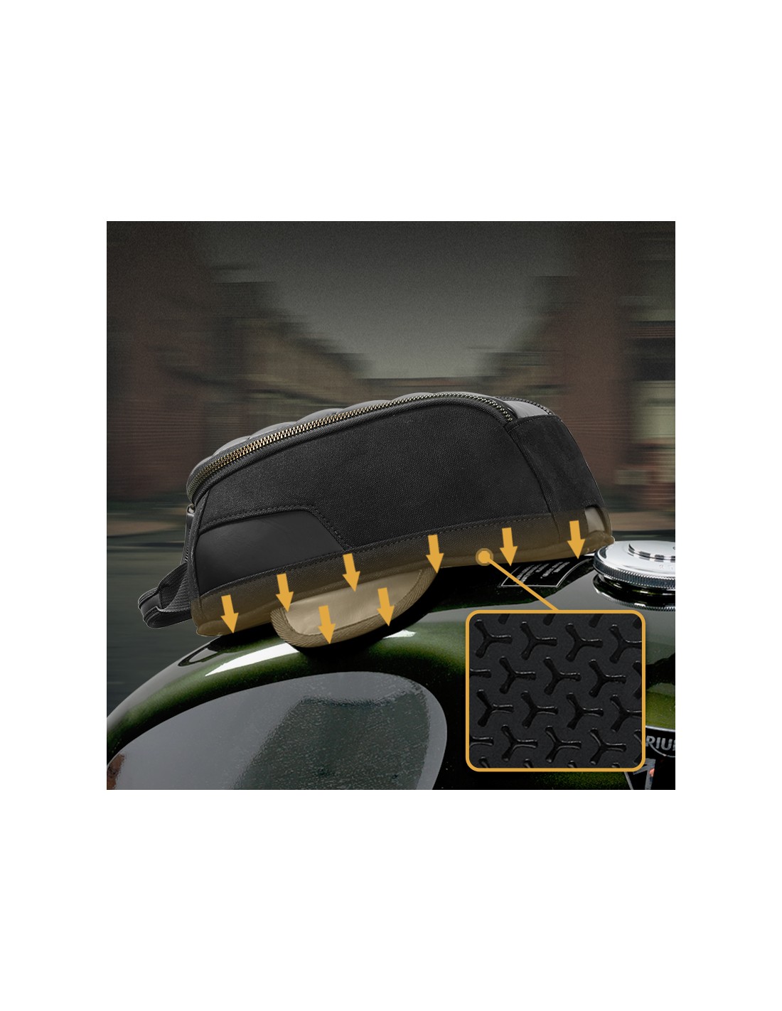 BOLSA DE DEPÓSITO VINTAGE NEGRO  LOBOO