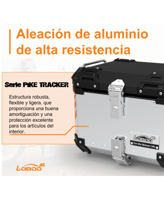 Juego de Dos maletas laterales de moto serie PIKE-TRACKER LOBOO 2