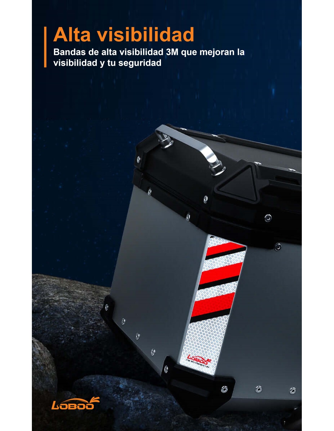 Juego de Dos maletas laterales de moto serie PIKE-TRACKER LOBOO