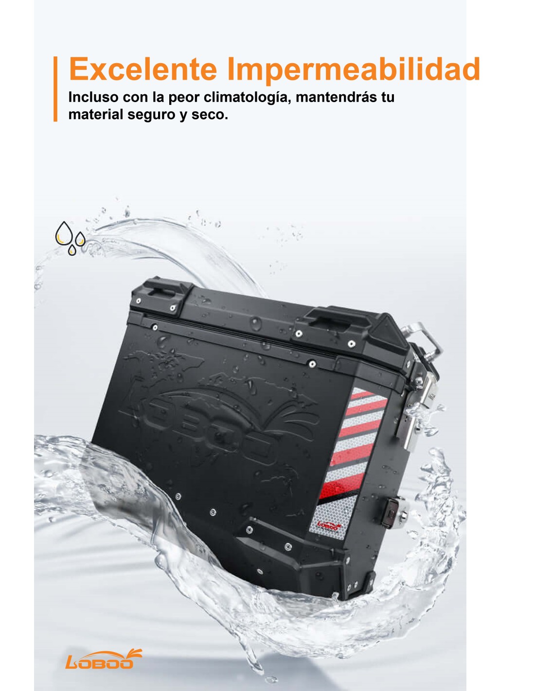Juego de Dos maletas laterales de moto serie PIKE-TRACKER LOBOO