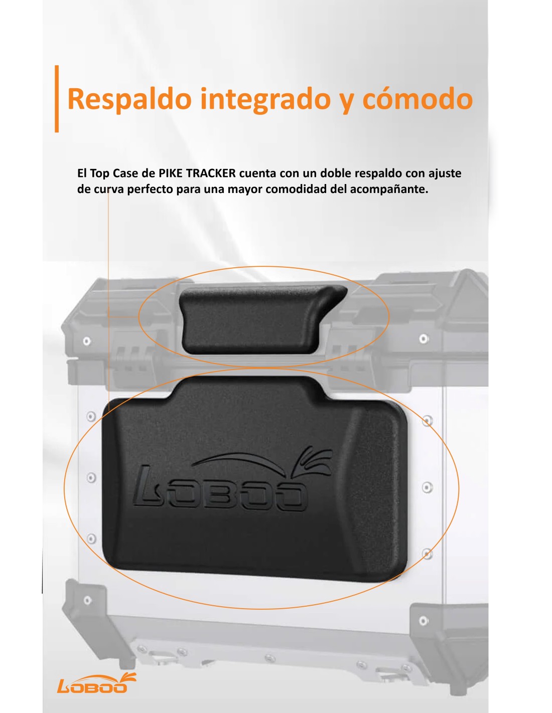 Juego de Dos maletas laterales de moto serie PIKE-TRACKER LOBOO