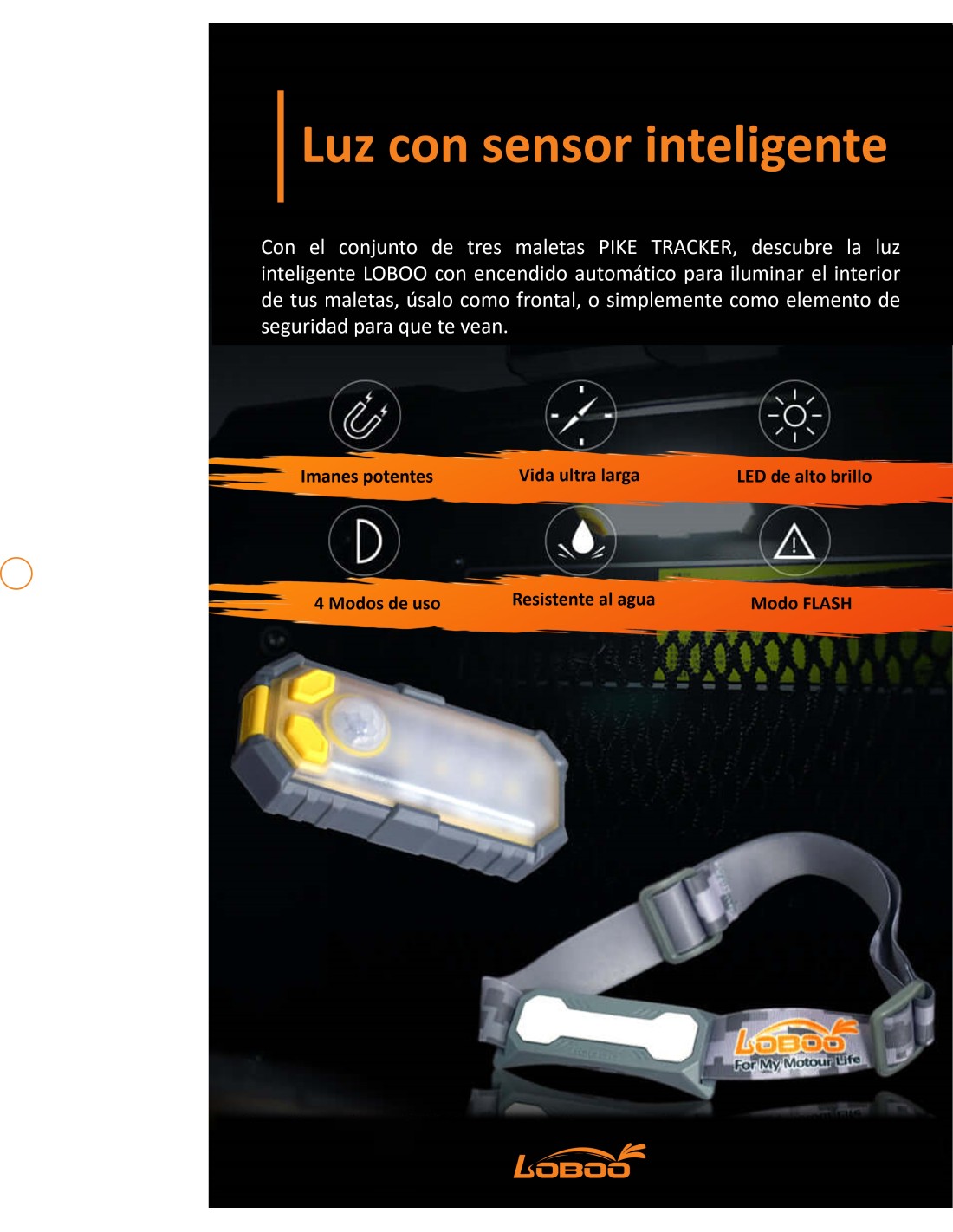 Juego de Dos maletas laterales de moto serie PIKE-TRACKER LOBOO